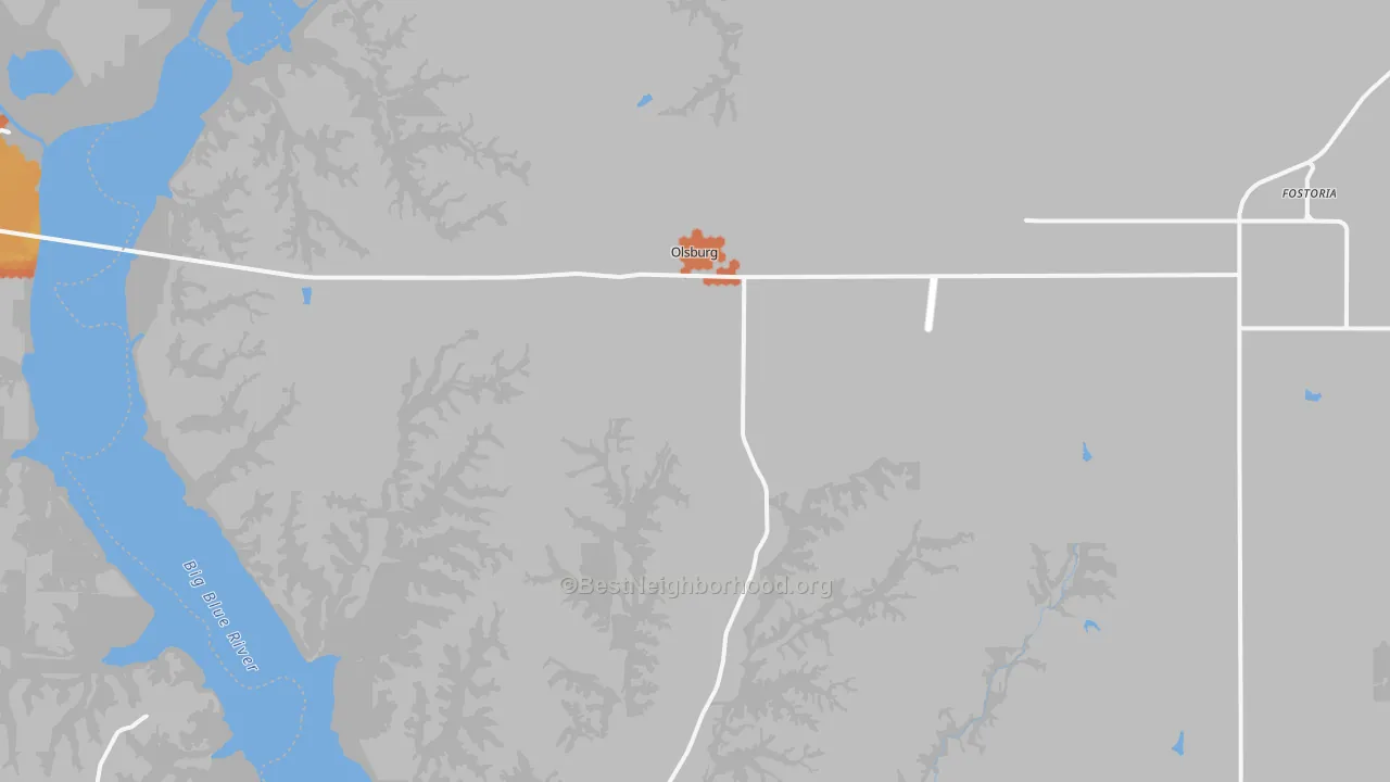 Bike Grade map of 66520, KS