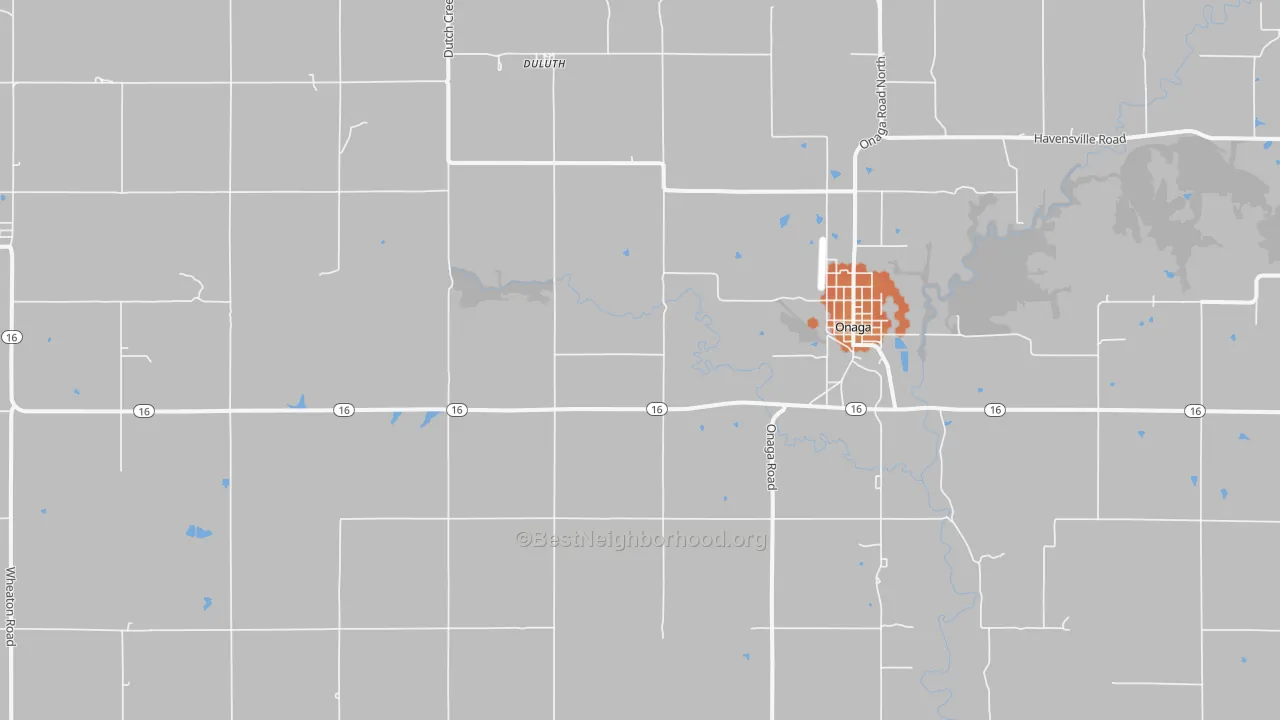 Bike Grade map of 66521, KS