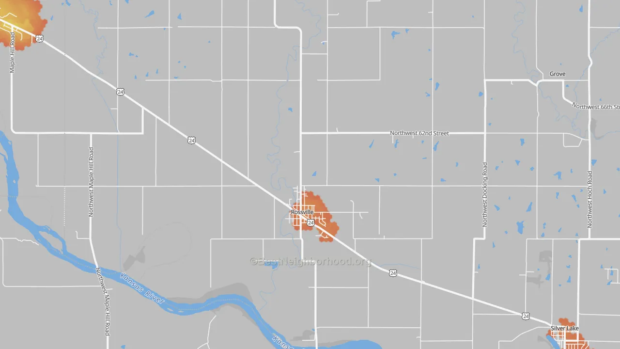 Bike Grade map of 66533, KS