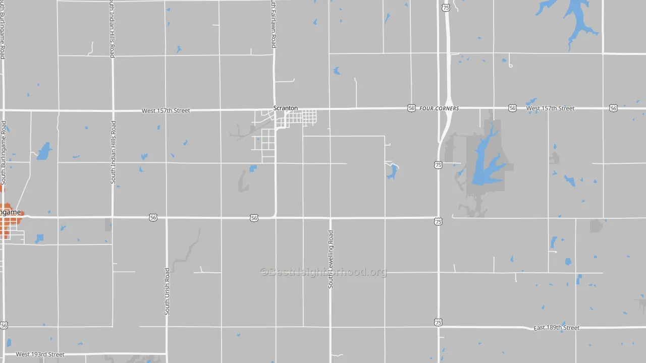 Bike Grade map of 66537, KS