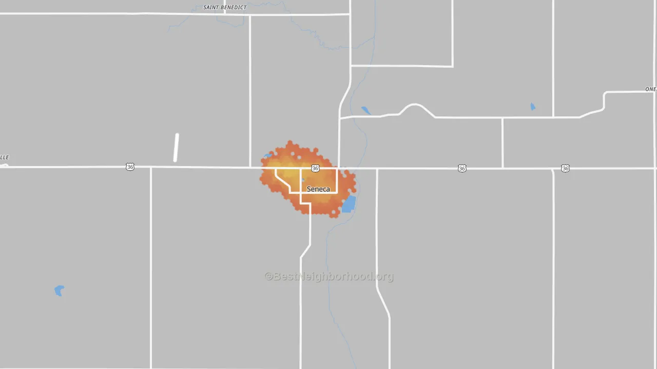 Bike Grade map of 66538, KS