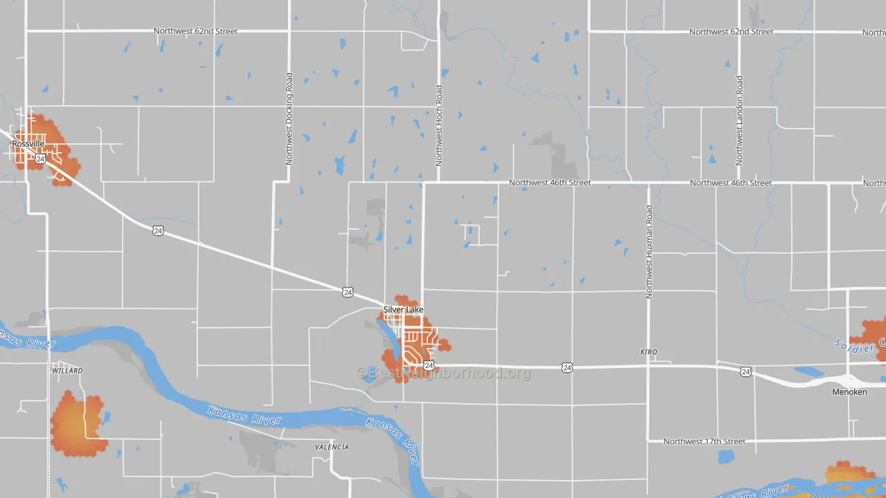 Bike Grade map of 66539, KS