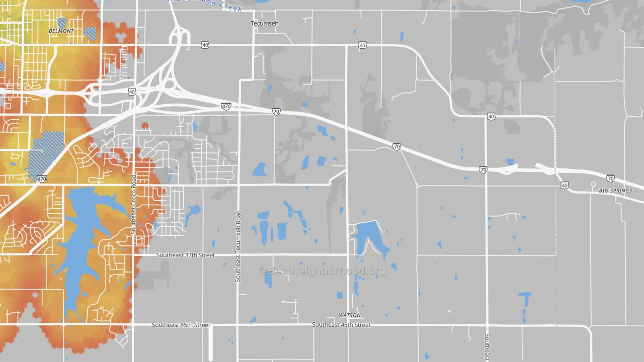 Bike Grade map of 66542, KS