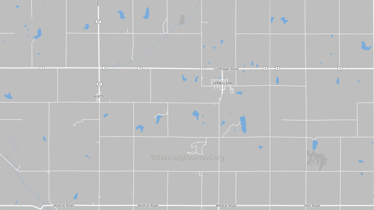 Bike Grade map of 66544, KS