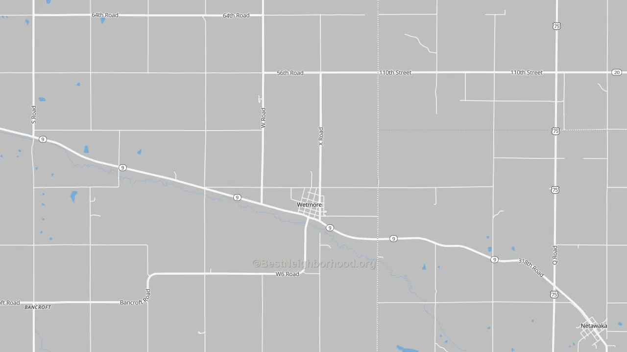 Bike Grade map of 66550, KS