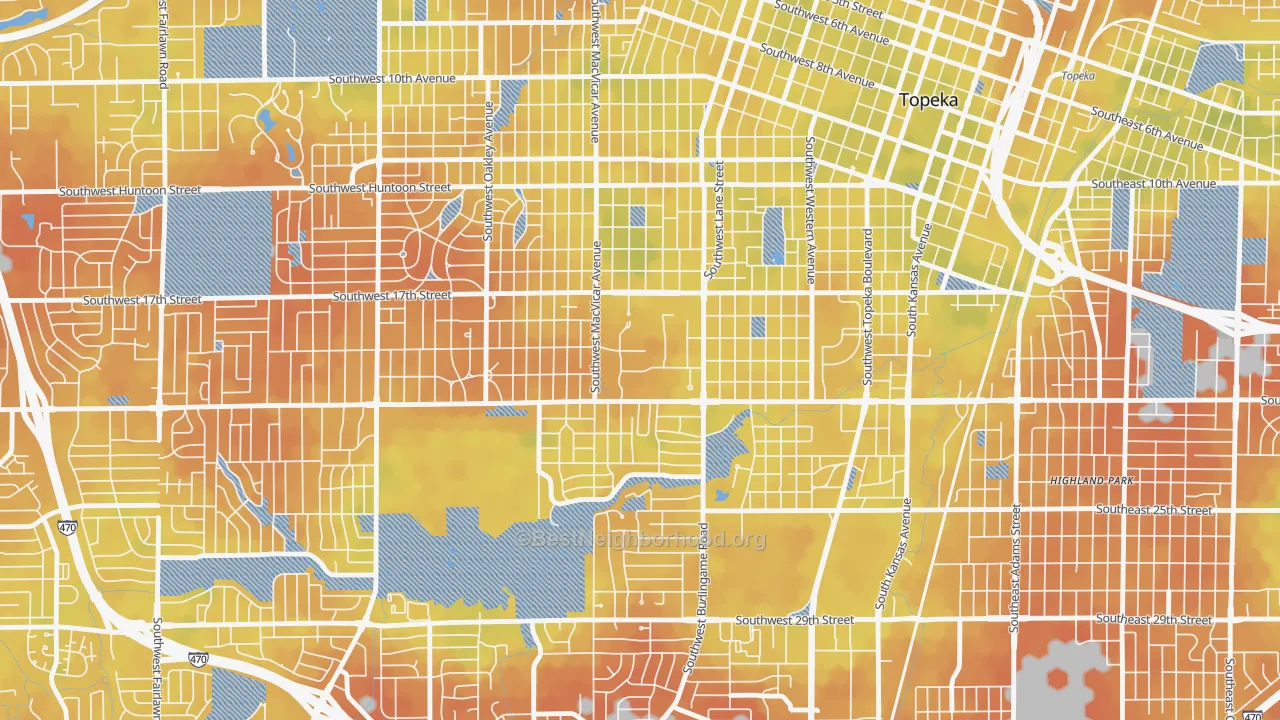 Bike Grade map of 66621, KS