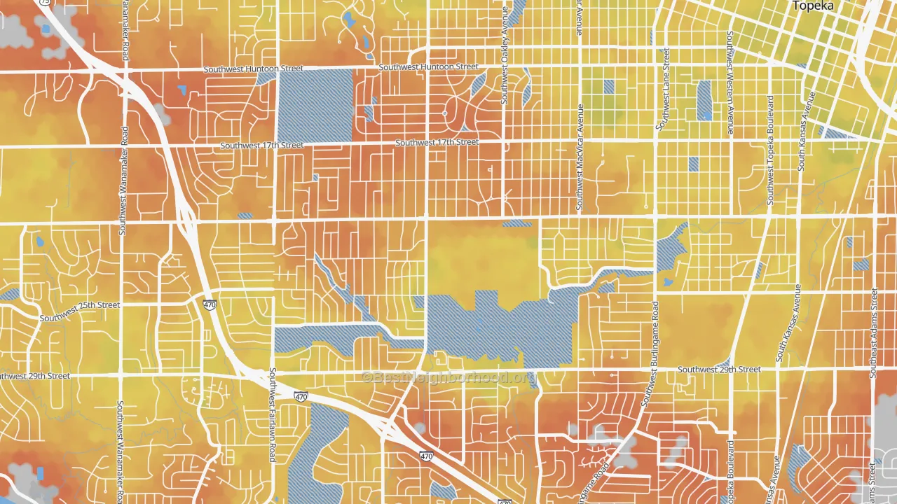 Bike Grade map of 66622, KS