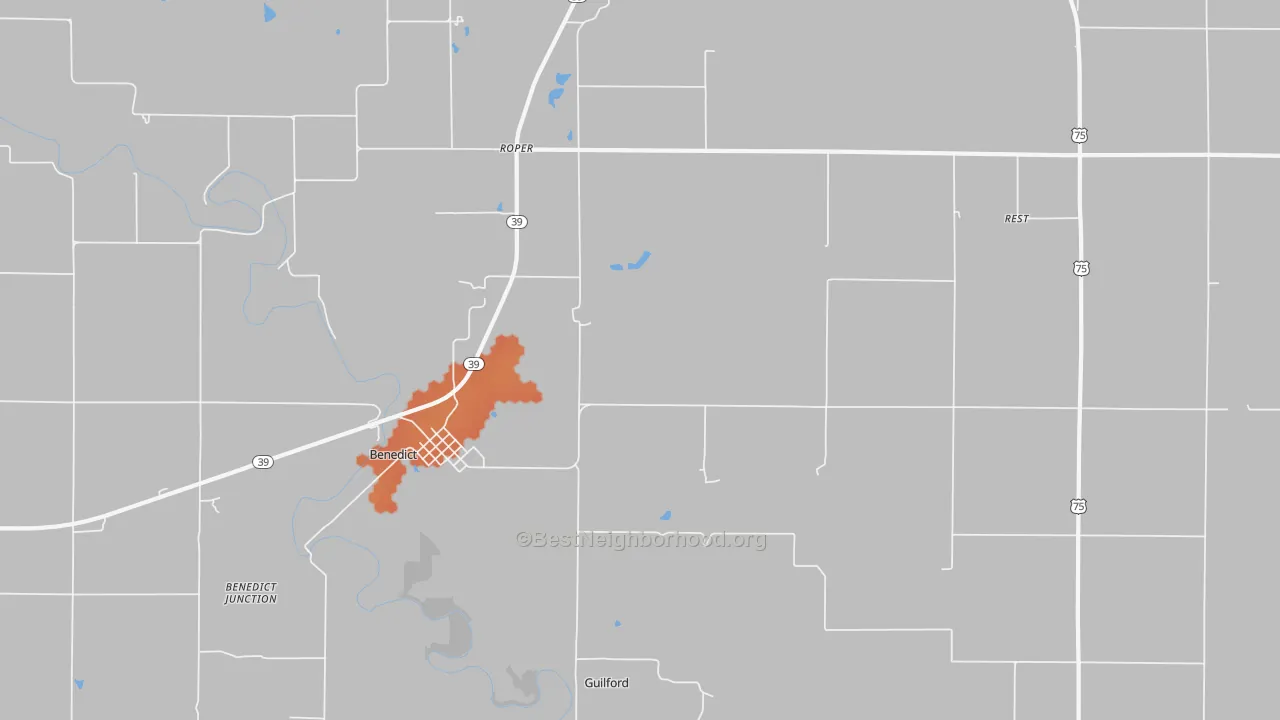 Bike Grade map of 66714, KS