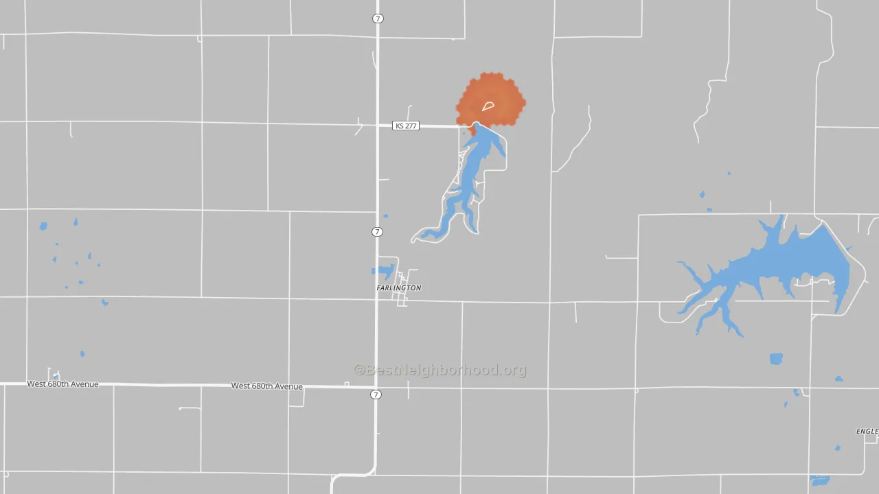 Bike Grade map of 66734, KS