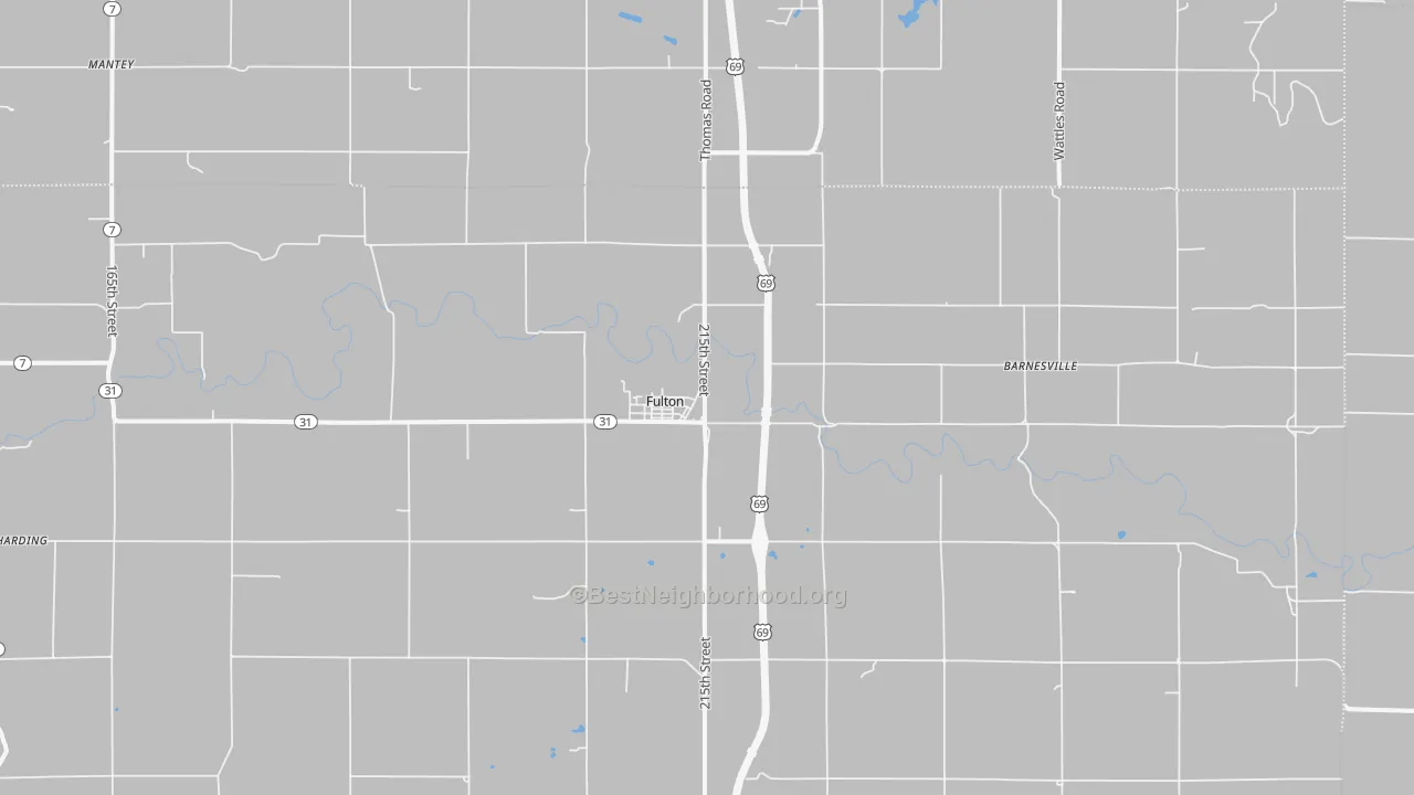 Bike Grade map of 66738, KS