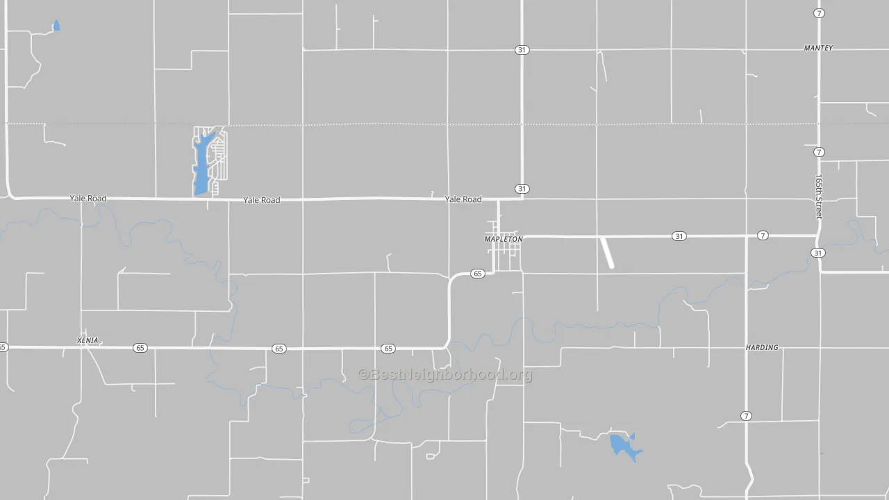 Bike Grade map of 66754, KS