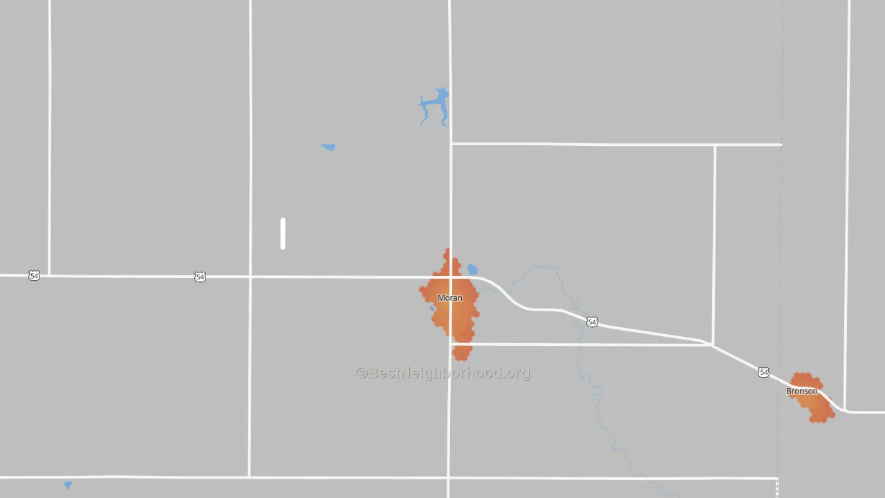 Bike Grade map of 66755, KS