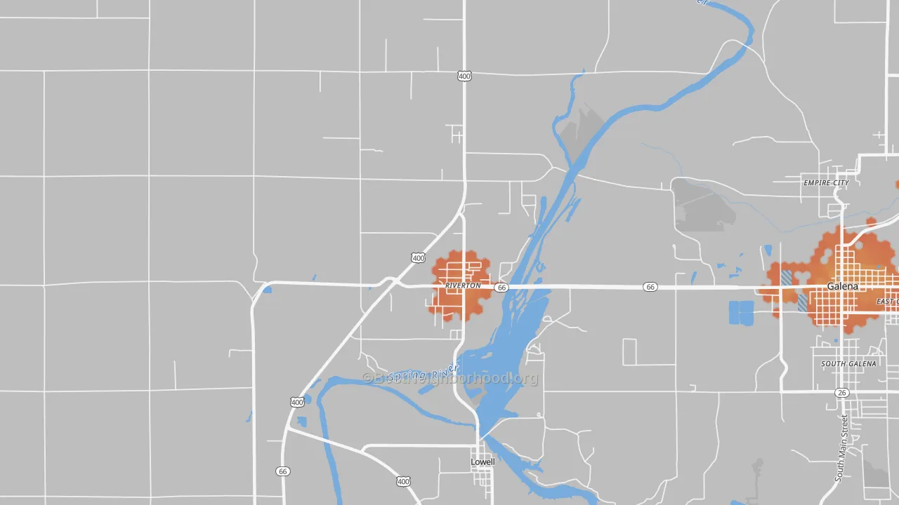 Bike Grade map of 66770, KS