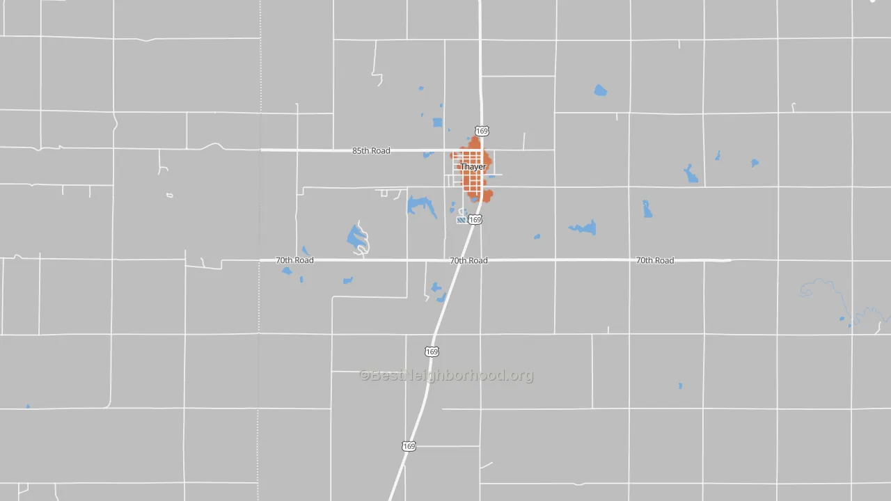 Bike Grade map of 66776, KS