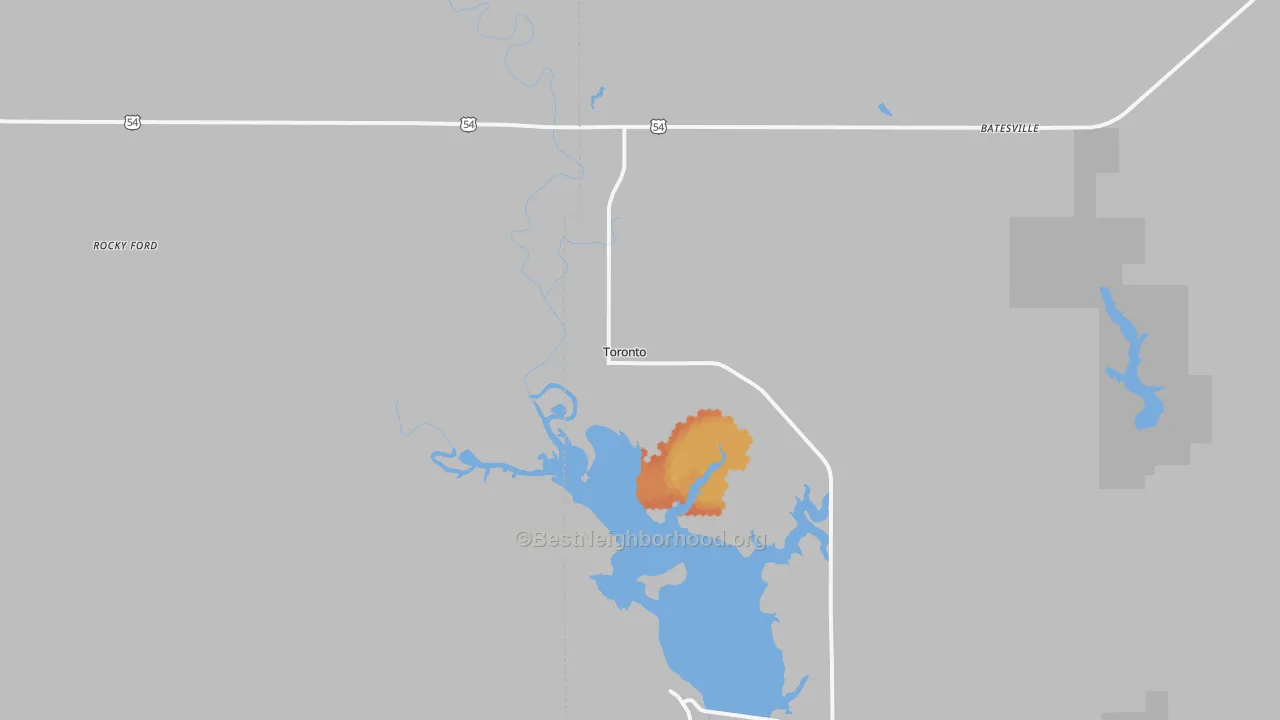 Bike Grade map of 66777, KS
