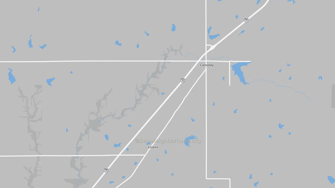 Bike Grade map of 66842, KS