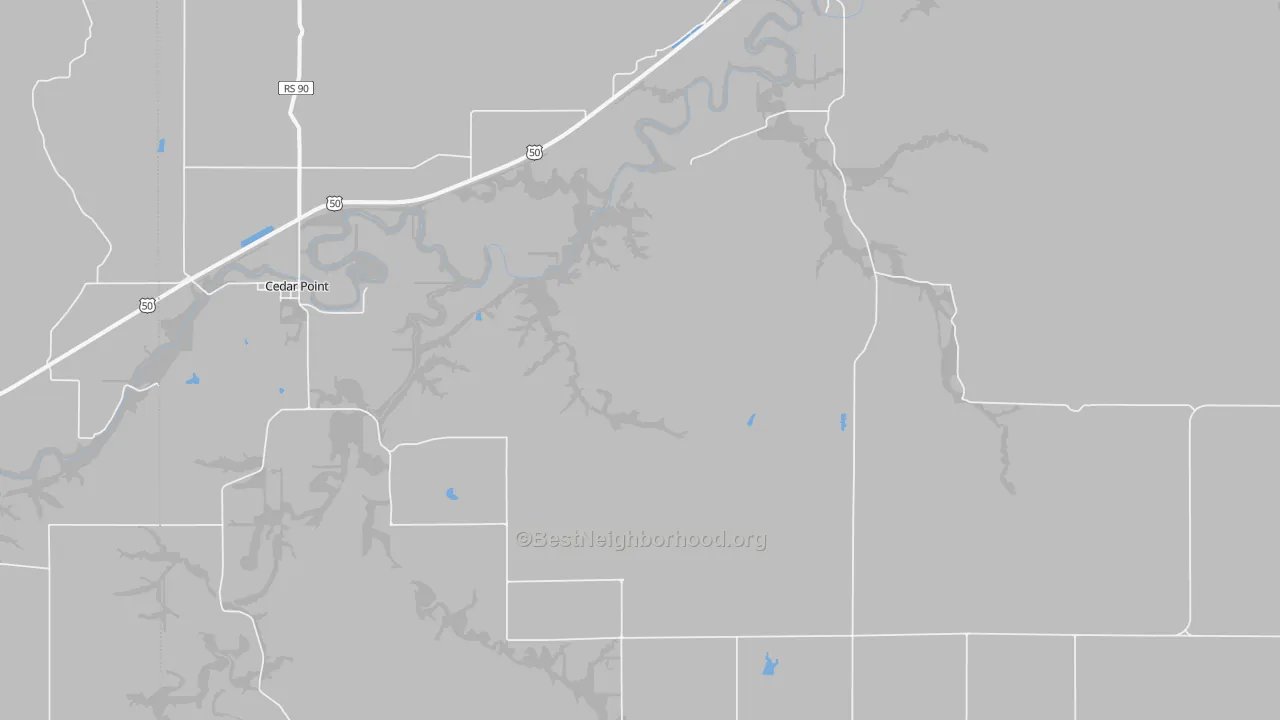 Bike Grade map of 66843, KS