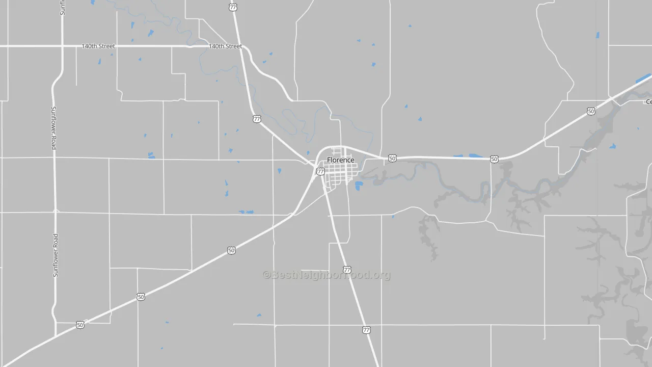 Bike Grade map of 66851, KS