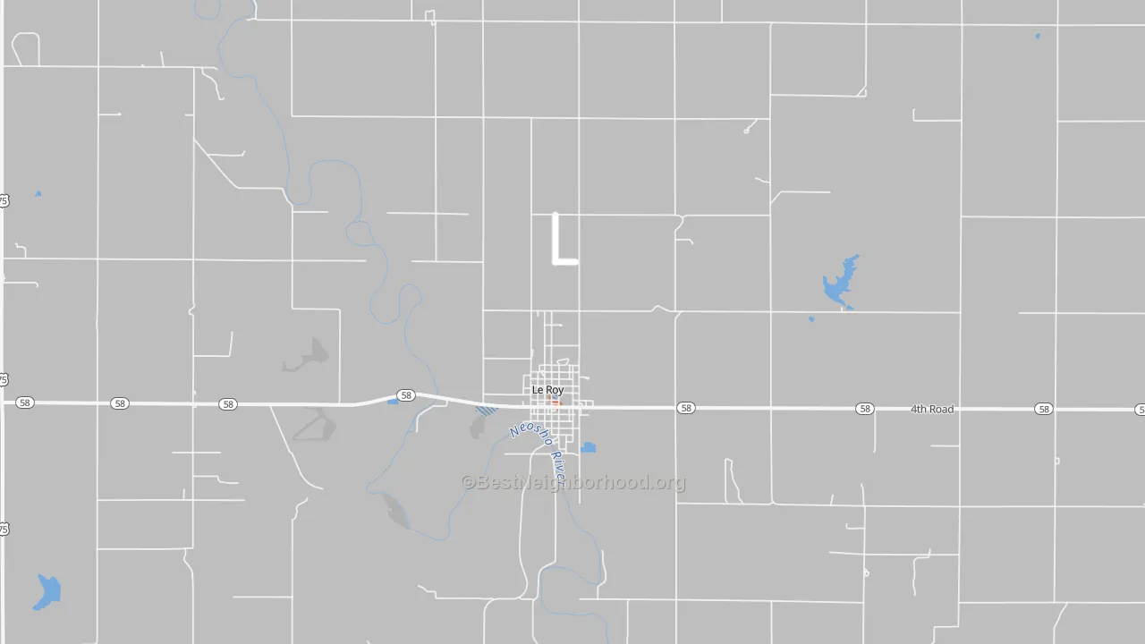 Bike Grade map of 66857, KS