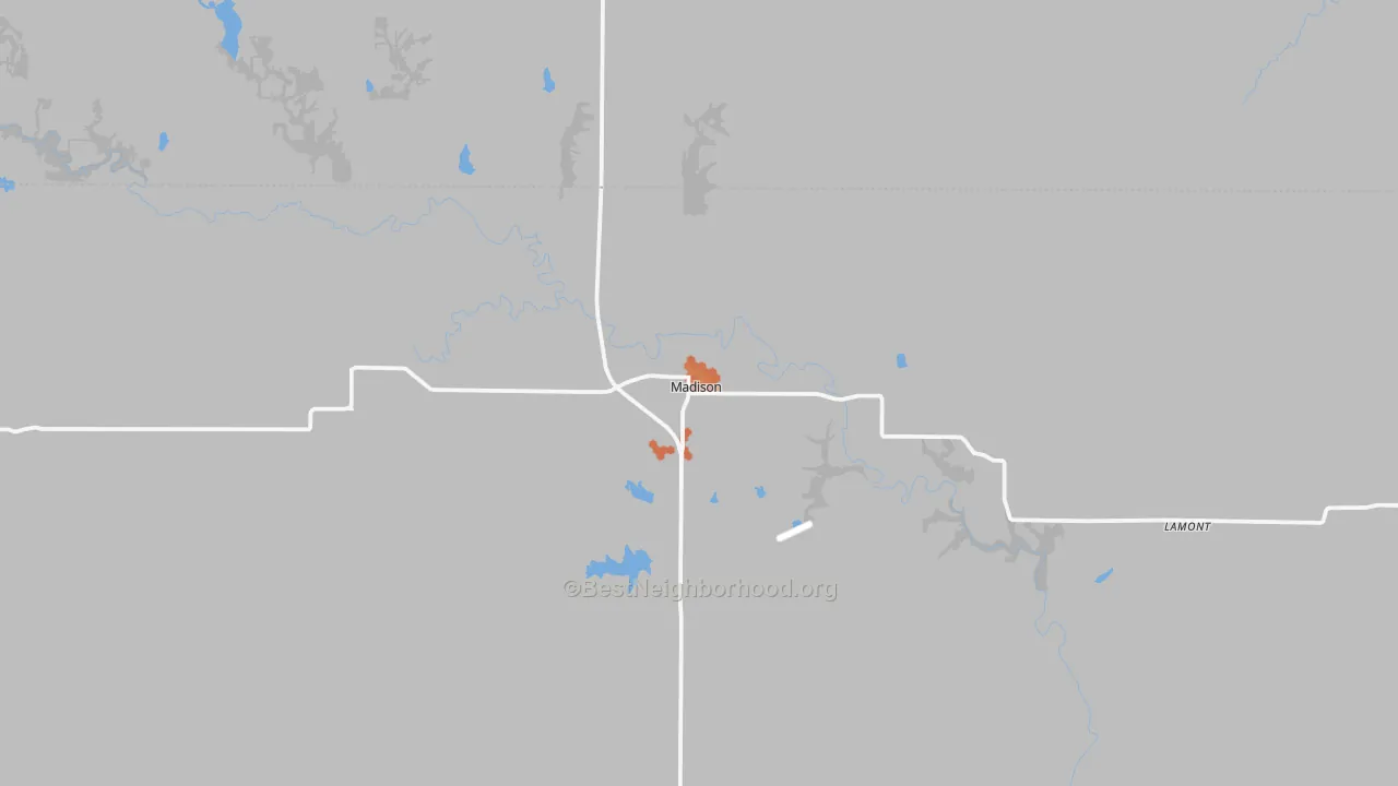Bike Grade map of 66860, KS