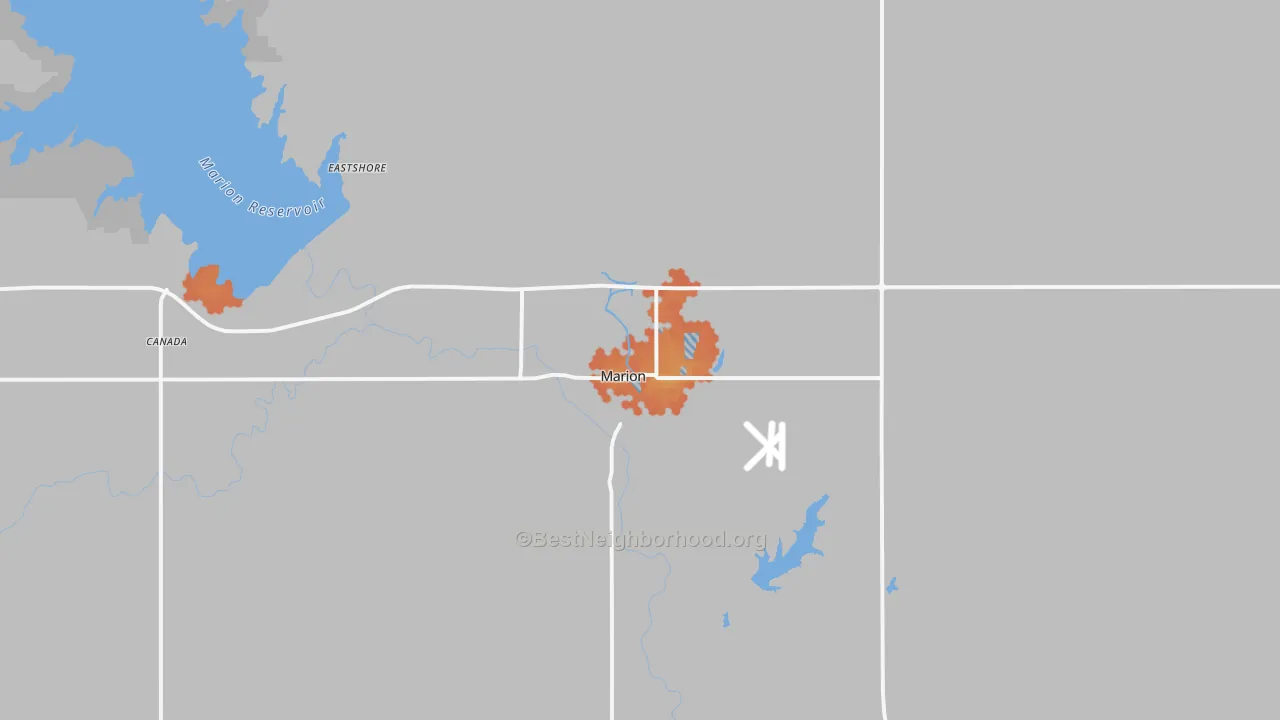 Bike Grade map of 66861, KS
