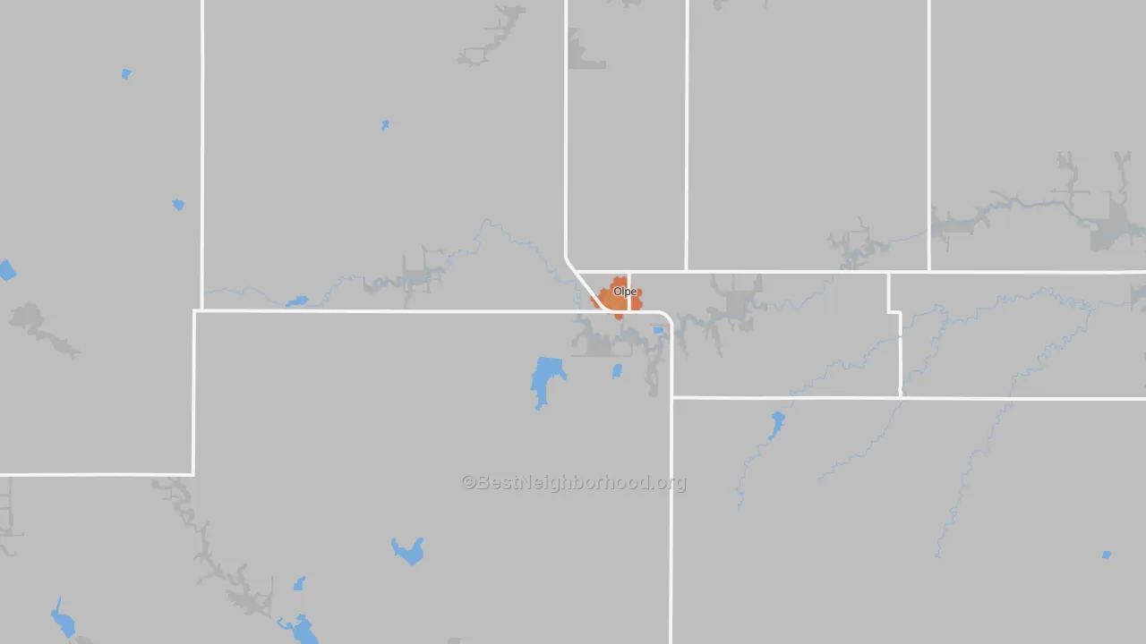 Bike Grade map of 66865, KS
