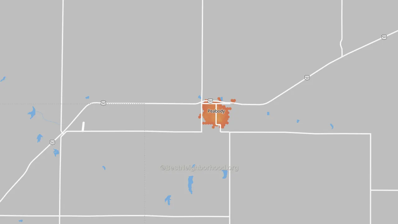 Bike Grade map of 66866, KS