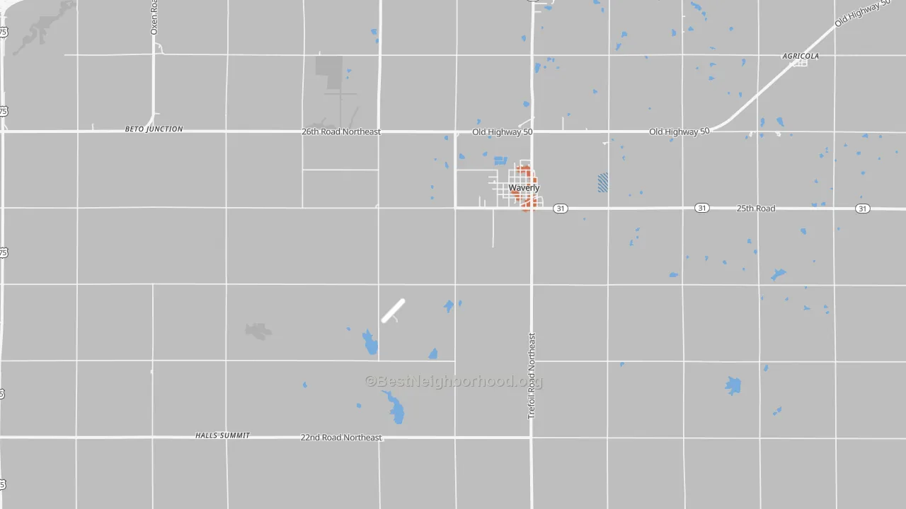 Bike Grade map of 66871, KS