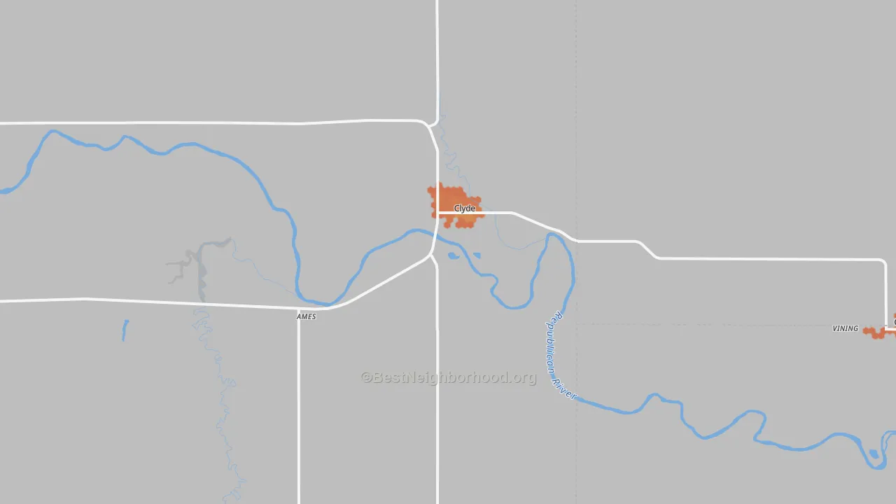 Bike Grade map of 66938, KS