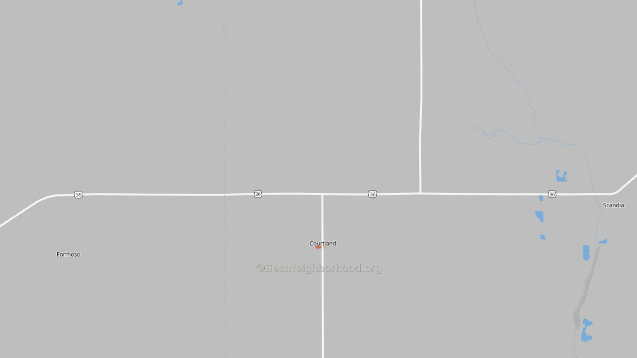 Bike Grade map of 66939, KS