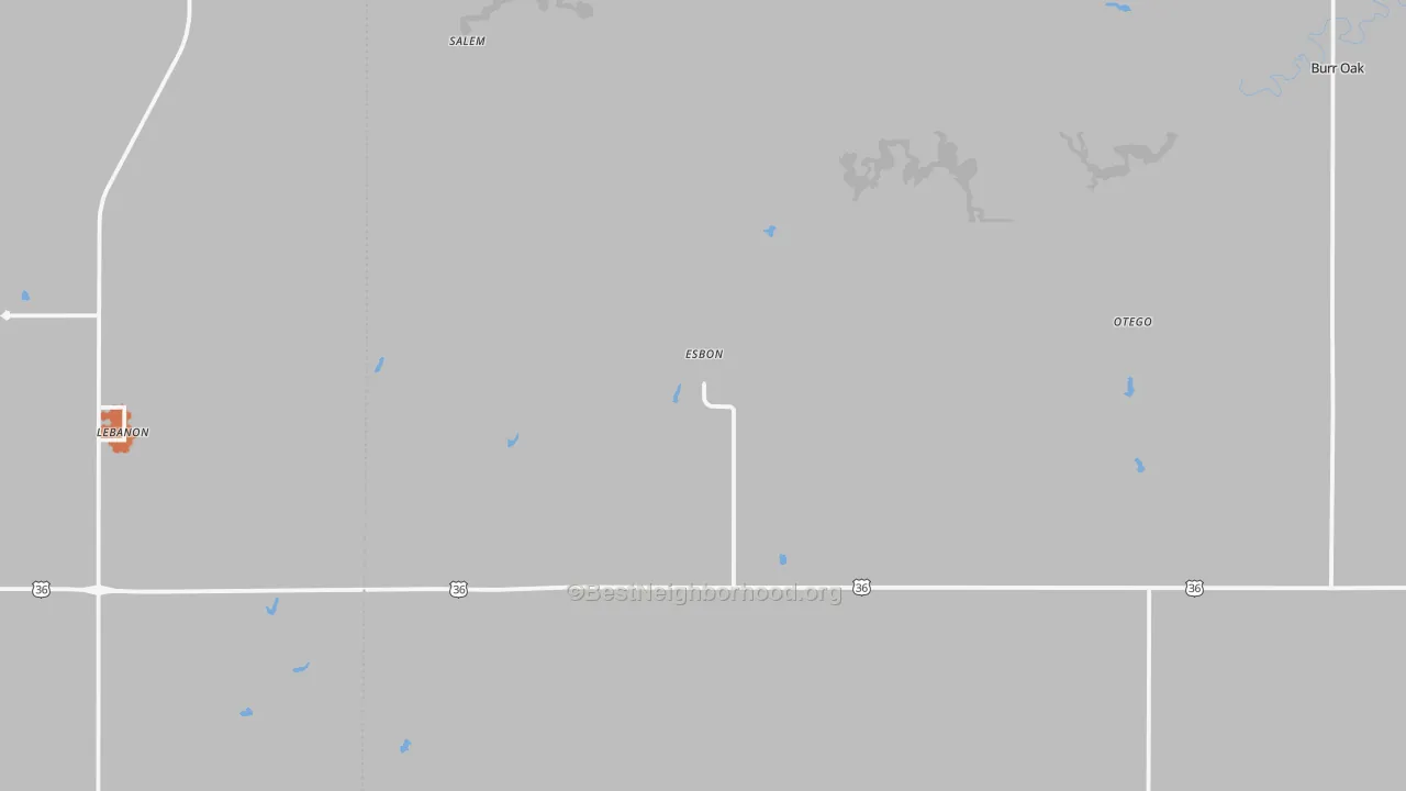 Bike Grade map of 66941, KS