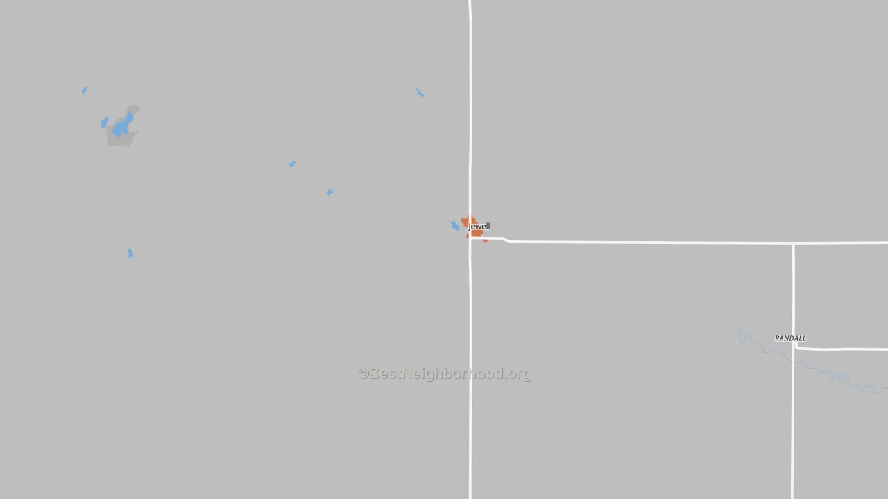 Bike Grade map of 66949, KS