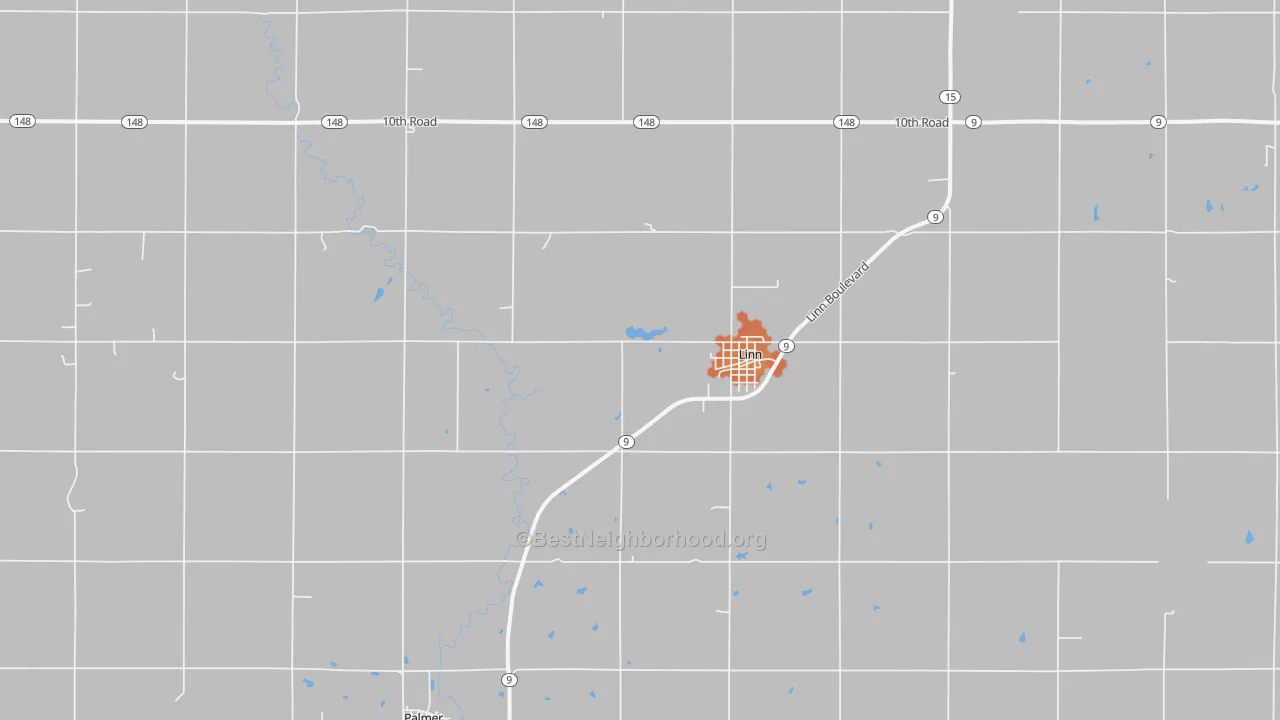 Bike Grade map of 66953, KS