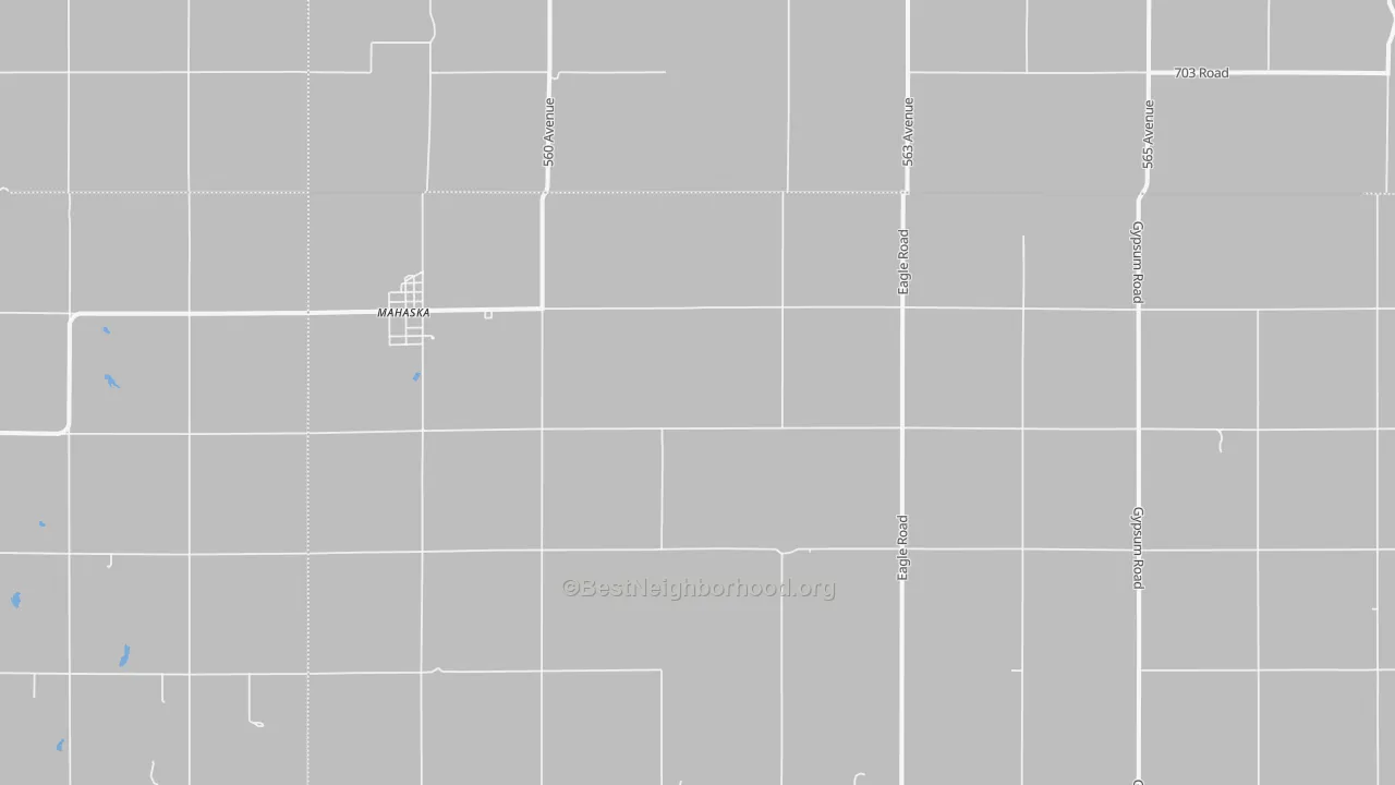 Bike Grade map of 66955, KS