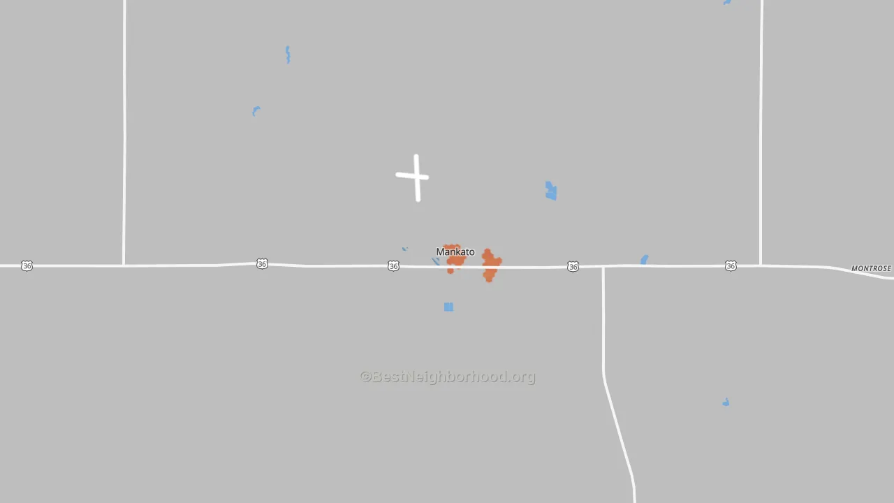 Bike Grade map of 66956, KS