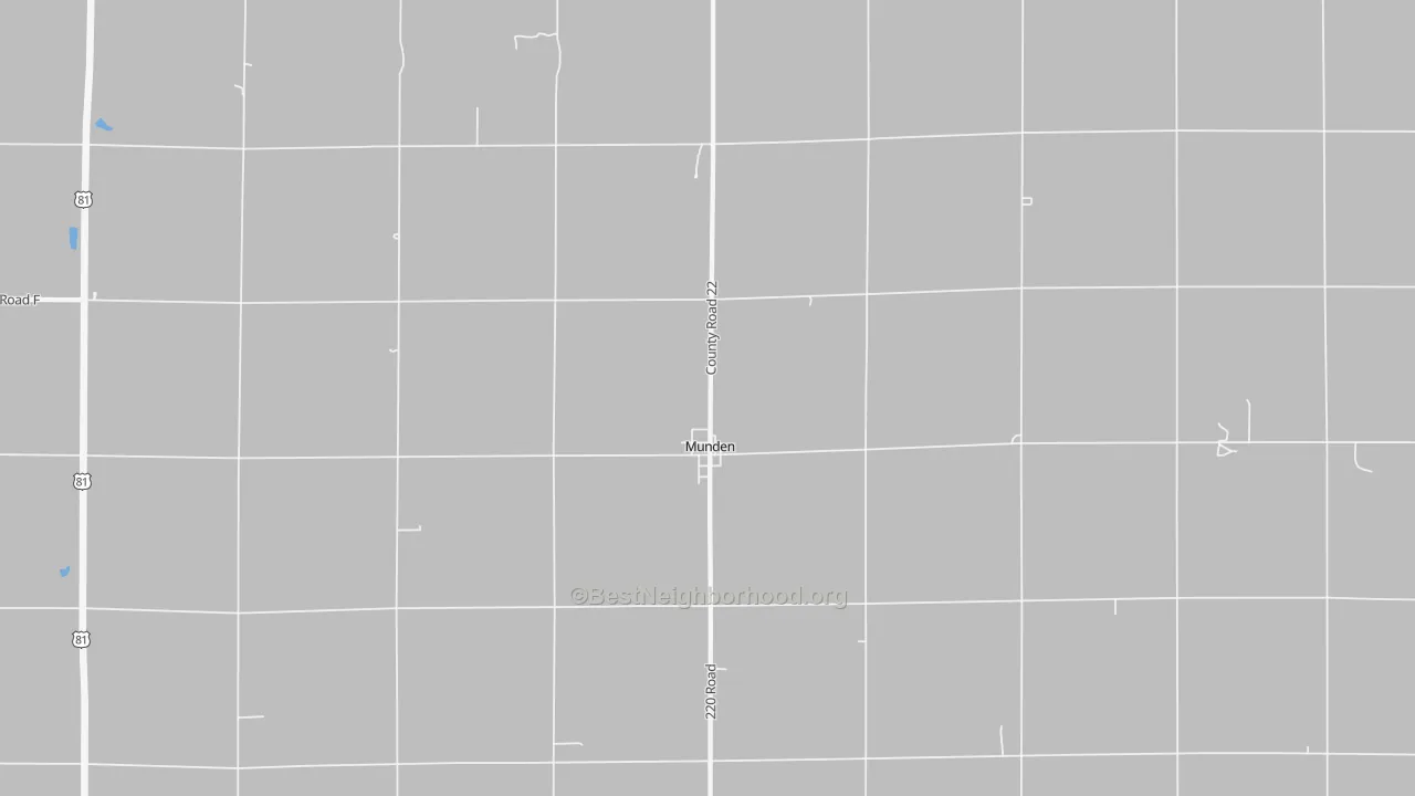 Bike Grade map of 66959, KS
