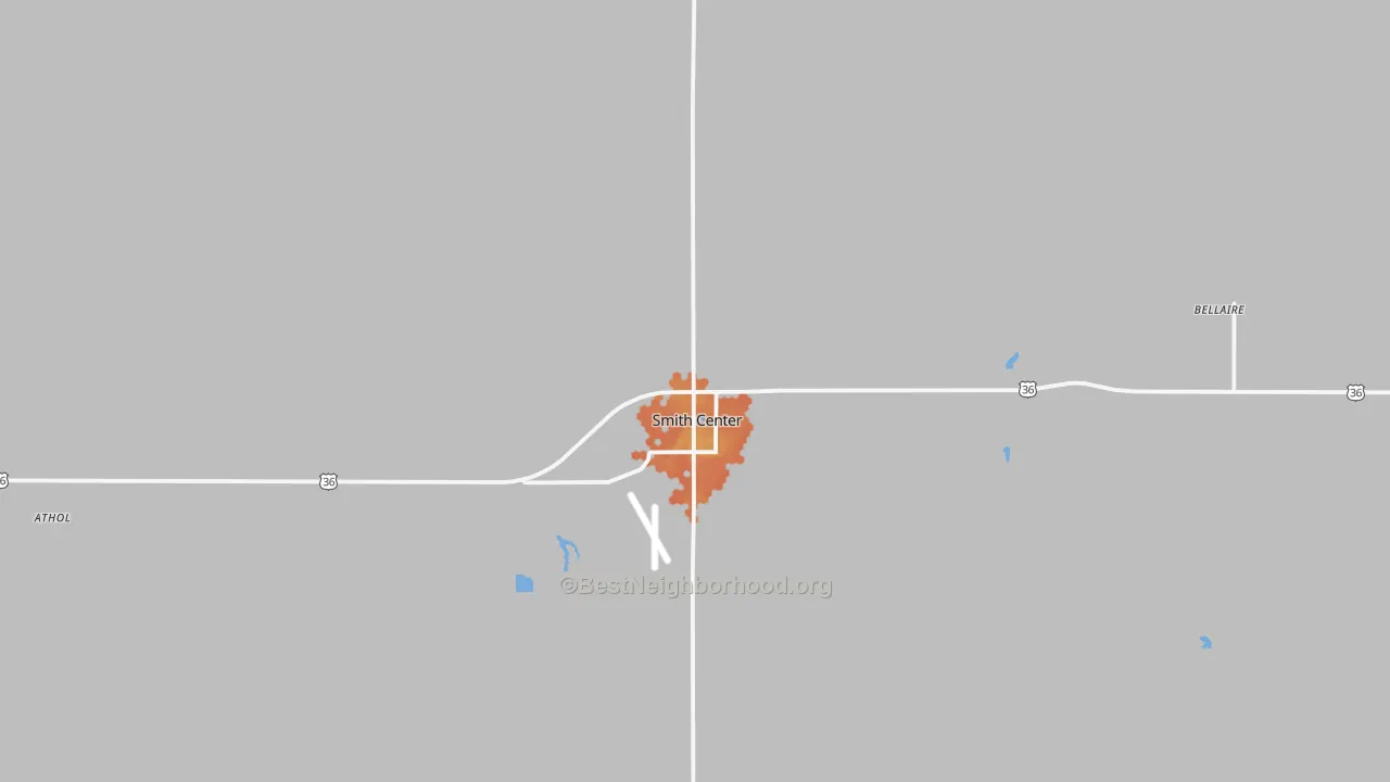 Bike Grade map of 66967, KS