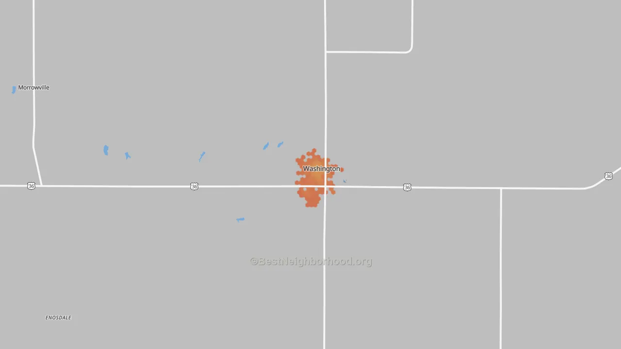 Bike Grade map of 66968, KS
