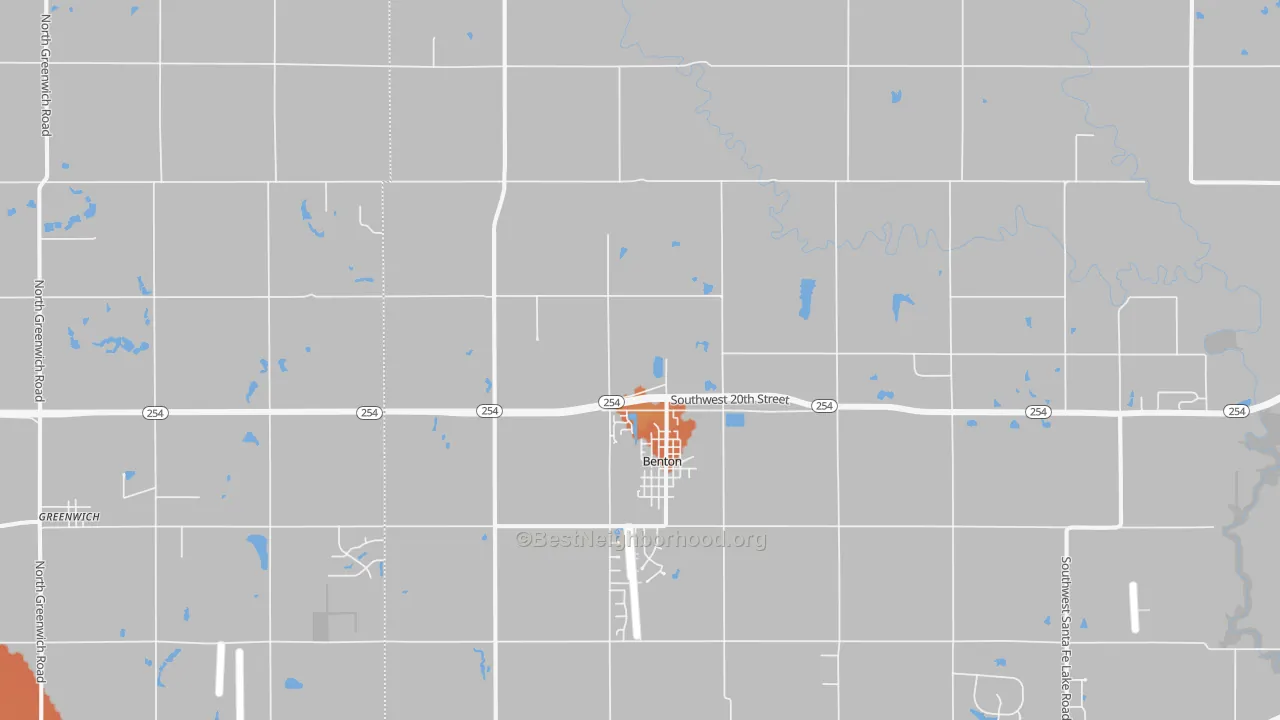 Bike Grade map of 67017, KS