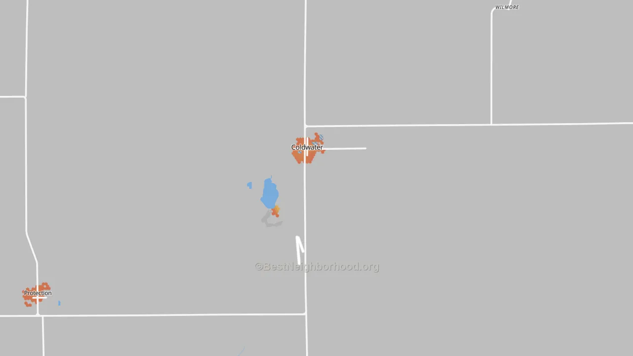 Bike Grade map of 67029, KS