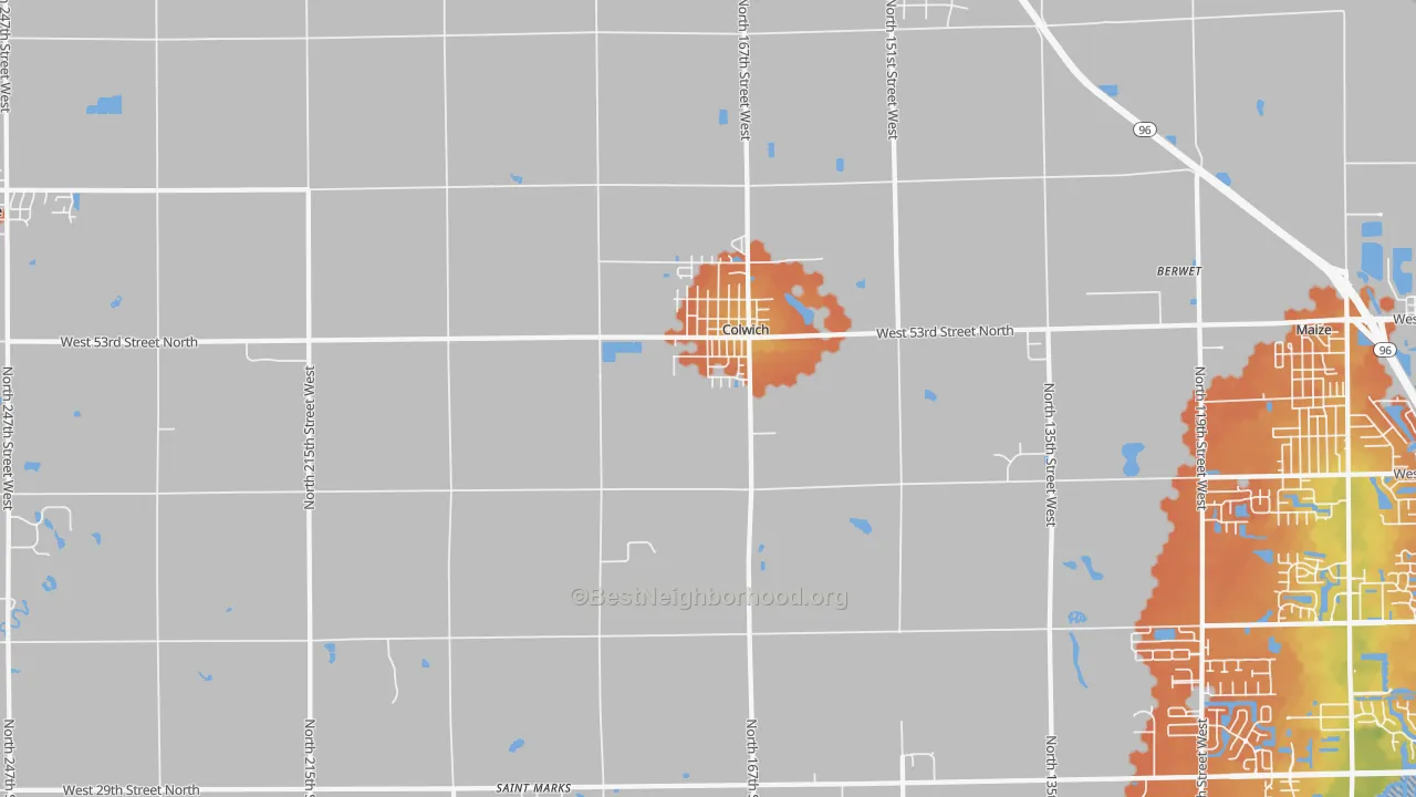 Bike Grade map of 67030, KS