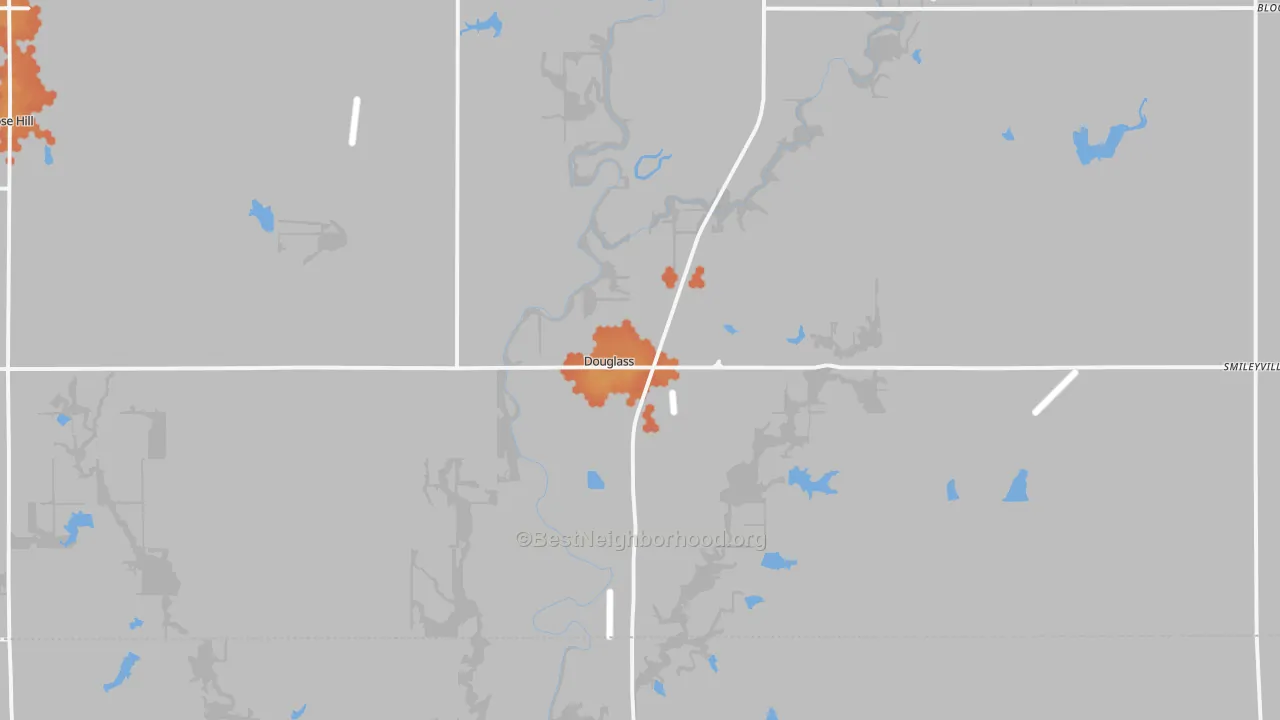 Bike Grade map of 67039, KS