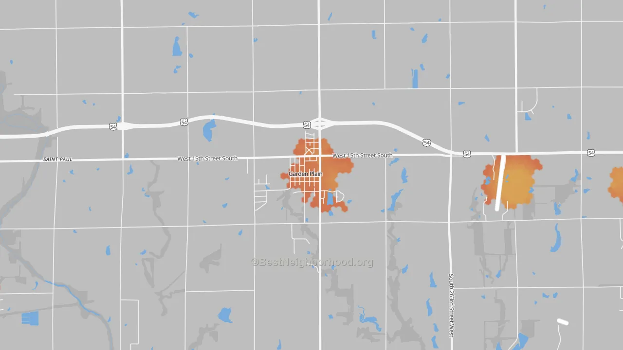Bike Grade map of 67050, KS