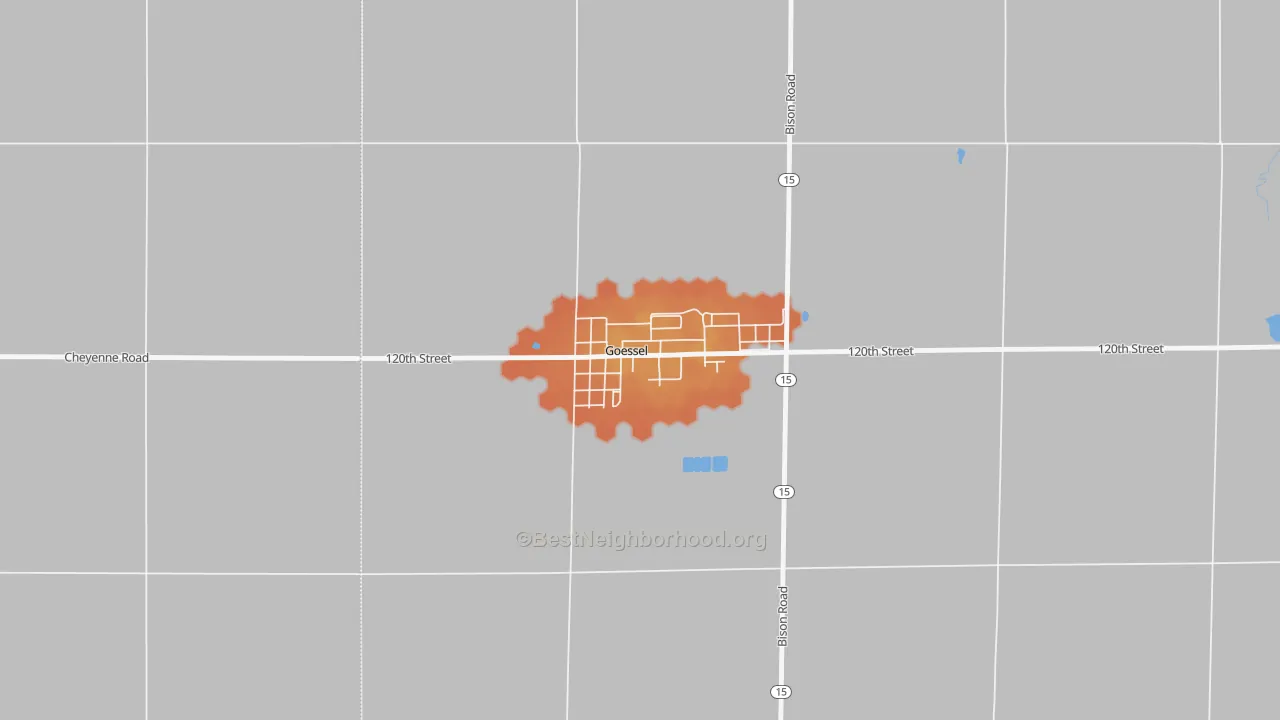 Bike Grade map of 67053, KS