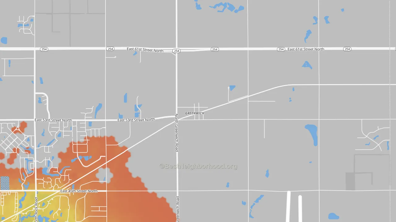 Bike Grade map of 67055, KS