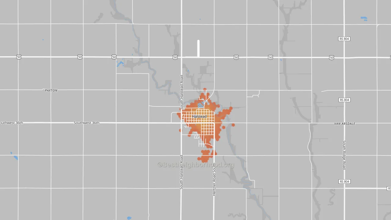 Bike Grade map of 67056, KS