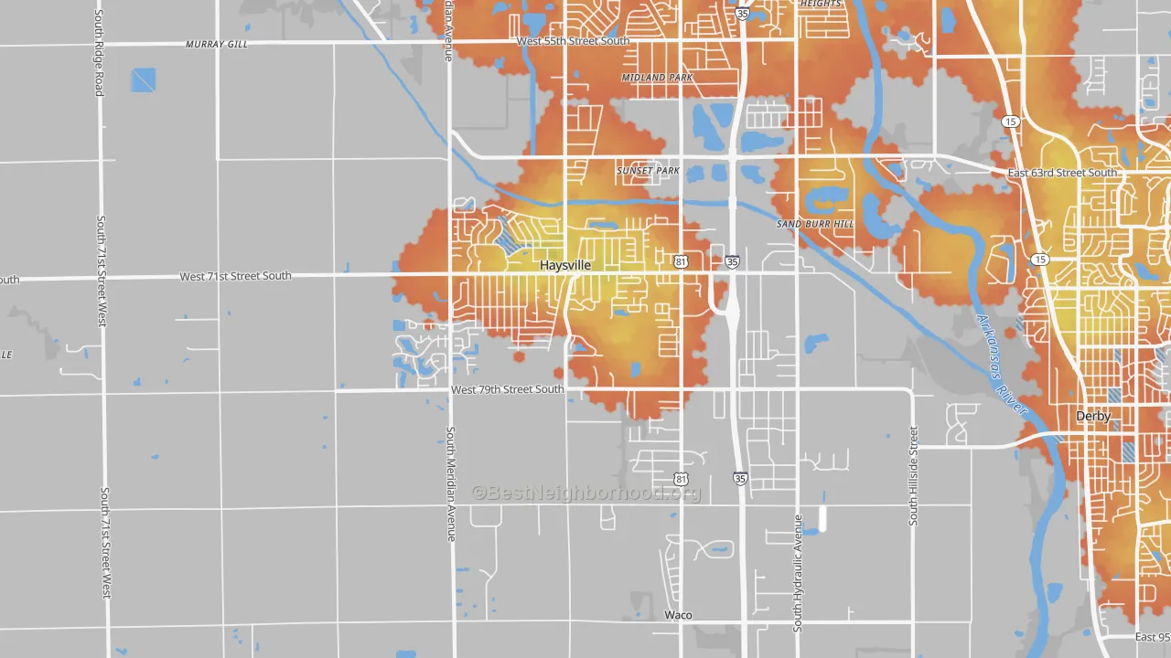 Bike Grade map of 67060, KS