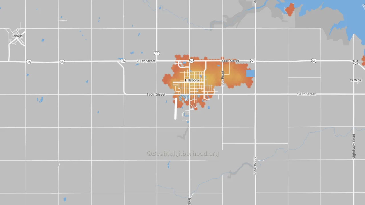 Bike Grade map of 67063, KS