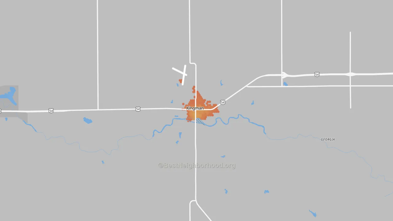 Bike Grade map of 67068, KS