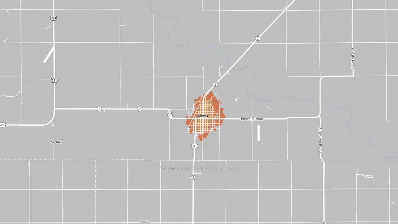 Bike Grade map of 67070, KS